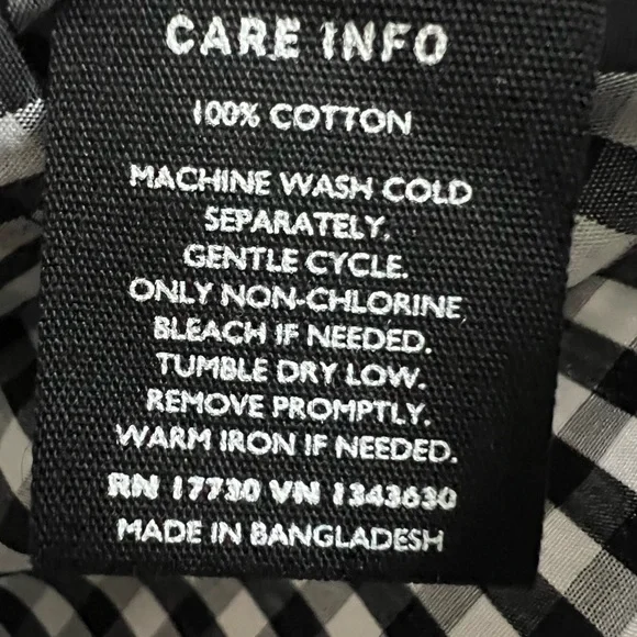 Black And White Blouse Who What Wear Mid Length Sleeve Ruffled Neckline Size L - Picture 11 of 11